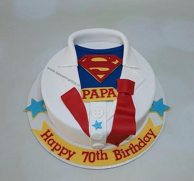 Superman daddy design cake - Cake by Sweet Mantra Homemade Customized Cakes Pune