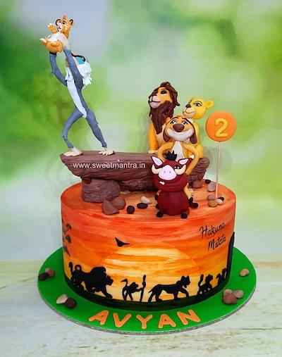 Simba family cake - Cake by Sweet Mantra Homemade Customized Cakes Pune