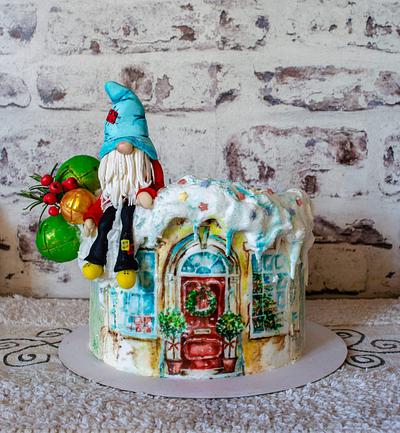 Christmas cake with gnome - Cake by TortIva