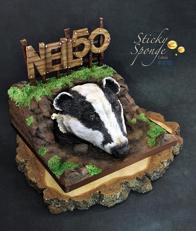 Badger cake - Cake by Sticky Sponge Cake Studio