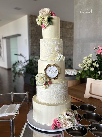 5-tier wedding cake  - Cake by Layla A