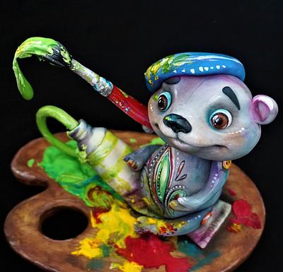 Artist Bear - Teddy Bear Challenge - Cake by Torty Zeiko