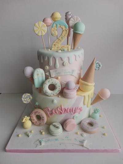 Two sweet candy theme - Cake by Rabarbar_cakery