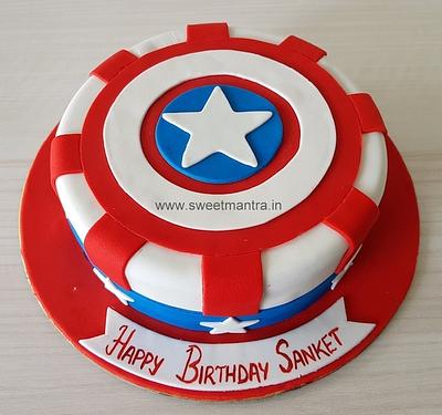 Captain America cake - Cake by Sweet Mantra Homemade Customized Cakes Pune