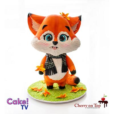 Autumn Fox Cake  - Cake by Cherry on Top Cakes