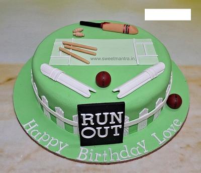 Cricket theme cake for husband - Cake by Sweet Mantra Homemade Customized Cakes Pune