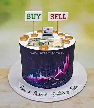 Share Market cake in whipped cream - Cake by Sweet Mantra Homemade Customized Cakes Pune