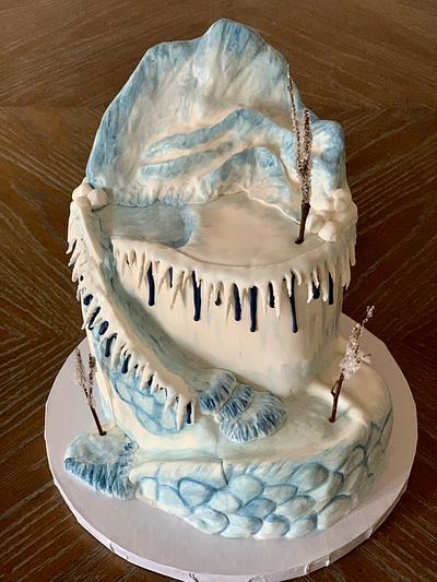 Wintery Mountain Scene Cake - Cake by Brandy-The Icing & The Cake