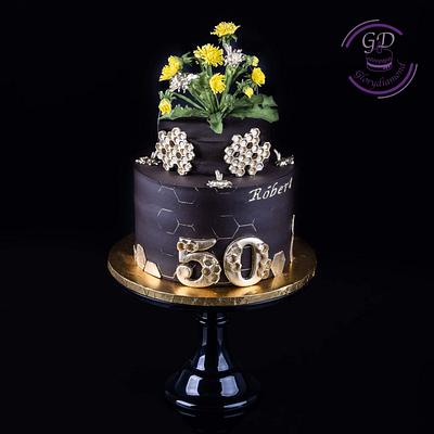 Golden bees - Cake by Glorydiamond