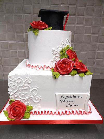 Graduation whippingcream cake  - Cake by Filomena