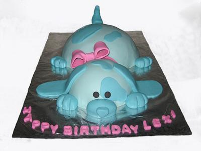 Big blue dog - Cake by Anchored in Cake