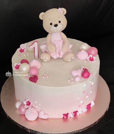 cake with teddy bear - Cake by OSLAVKA