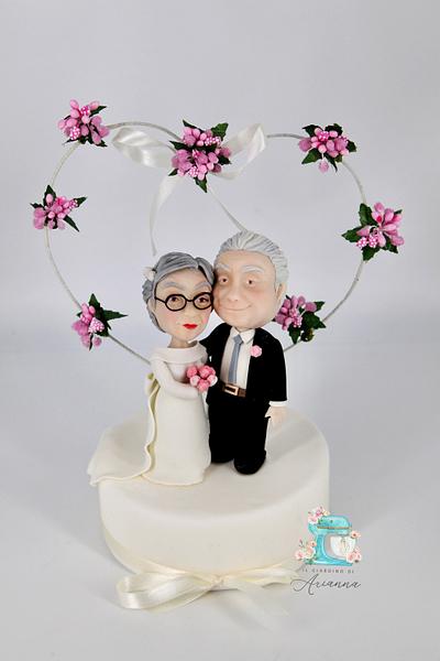 50th Wedding Anniversary cake topper - Cake by Arianna