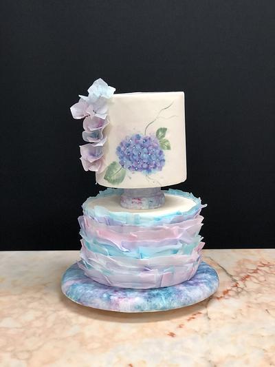 Floral wedding cake - Cake by caroline
