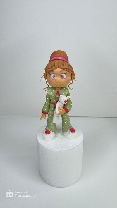 PDF Tutorial Cake Topper fondant doll  "Waiting for Christmas" - Cake by Miss.whisk