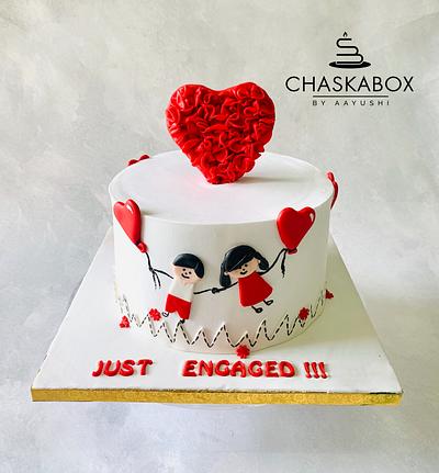 Engagement cake for a choreographer  - Cake by Chaska Box