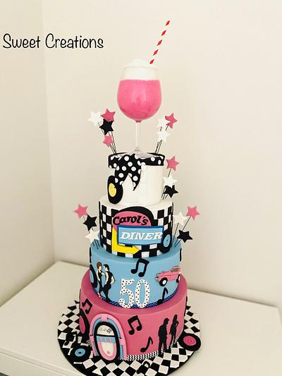 50’s theme cake - Cake by Sweet Creations.Sydney