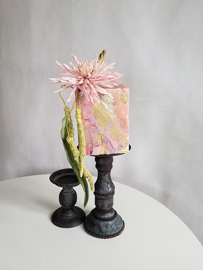 Shades of pink and lemon green - Cake by Tassik