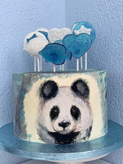 Painted panda❤️ - Cake by Andrea
