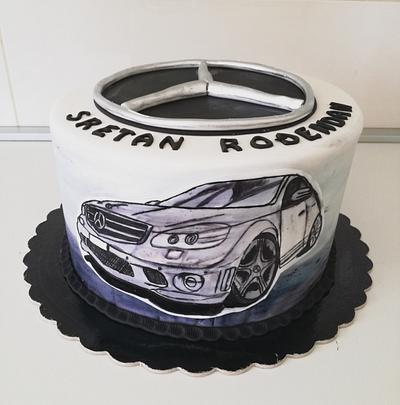 Hand painted Mercedes cake  - Cake by Tortebymirjana