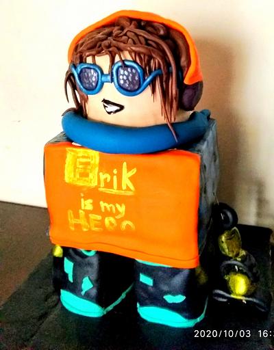 Roblox theme cake - Cake by Amys bayked bouquett