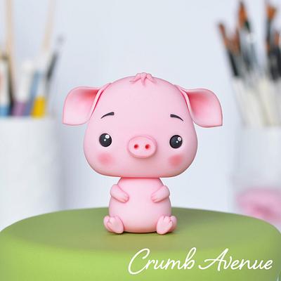 Little Piggy Cake Topper - Cake by Crumb Avenue