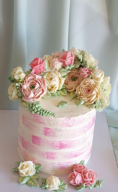 Buttercream flowers  - Cake by ERENHURIYE