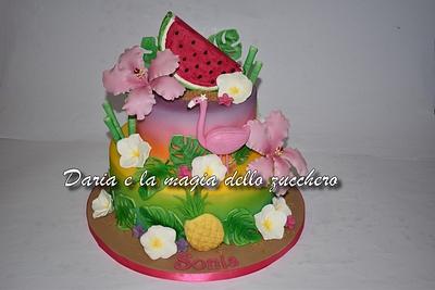 Flamingo cake - Cake by Daria Albanese