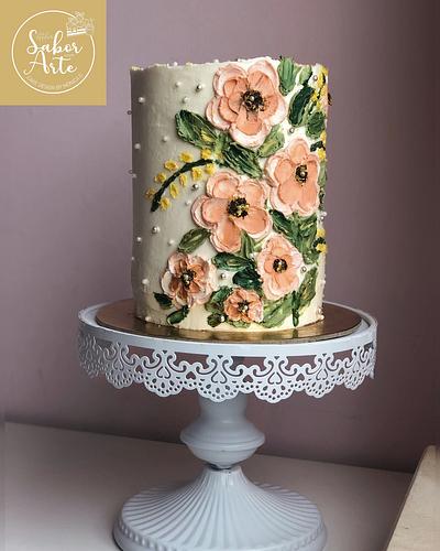 Buttercream Flowers Cake  - Cake by Atelier Sabor Com Arte