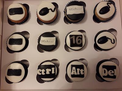 Computer lovers cupcakes 🖥⌨🖱 - Cake by Noha Sami