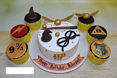 Harry Potter cake and cupcakes for girlfriend - Cake by Sweet Mantra Homemade Customized Cakes Pune