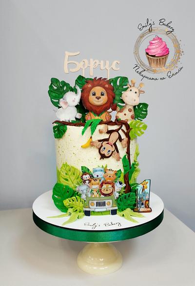Safari cake for Boris 💚 - Cake by Emily's Bakery