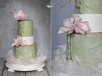Elegant green - Cake by Lorna