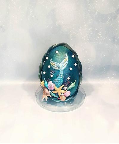 Mermaid Easter chocolate egg - Cake by Joan Sweet butterfly 