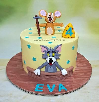Tom and Jerry theme cake for daughter - Cake by Sweet Mantra Homemade Customized Cakes Pune