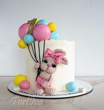 Bunny with balloons - Cake by TortIva