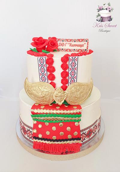 Traditional design bulgarian dress - Cake by Kristina Mineva