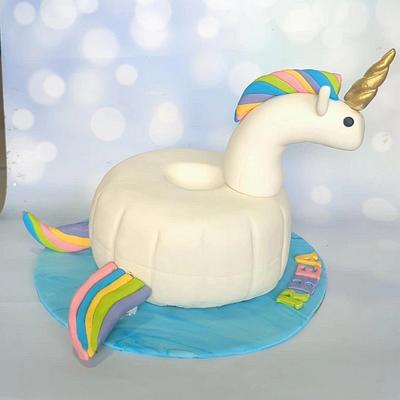Unicorn floaty cake - Cake by Sugaryaddictions