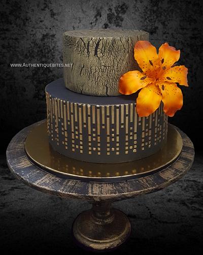 Black & Gold Cake - Cake by Authentique Bites by Ekta & Nekta