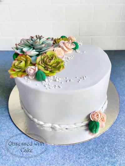Succulents - Cake by ozgirl39