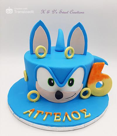 Sonic the hedgehog - Cake by Konstantina - K & D's Sweet Creations