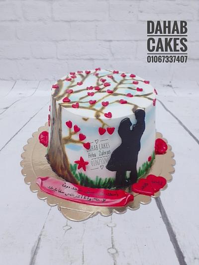 Romantic  cake  - Cake by HebaZahran
