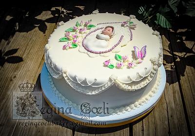 Baptism Cake - Our last project together! - Cake by Regina Coeli Baker
