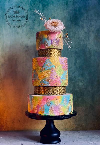 Colourful Wedding Cake - Cake by SugarfanciesbyPooja