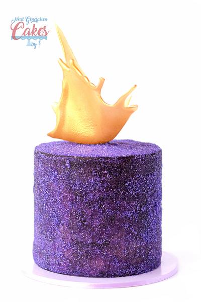 Purple And Gold Sparkle - Cake by Teresa Davidson