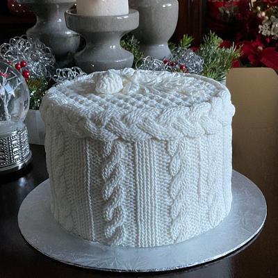 Cable Knit Sweater Cake - Cake by Susan Russell