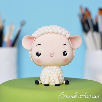 Cute Sheep Cake Topper - Cake by Crumb Avenue