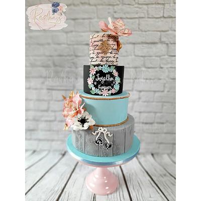 Modern wedding cake - Cake by Radha's Bespoke Bakes 