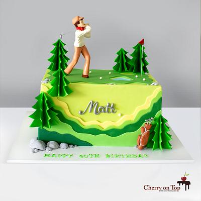 Golf Player's Cake  - Cake by Cherry on Top Cakes