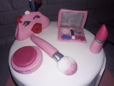 Make up fondant toppers - Cake by Noha Sami